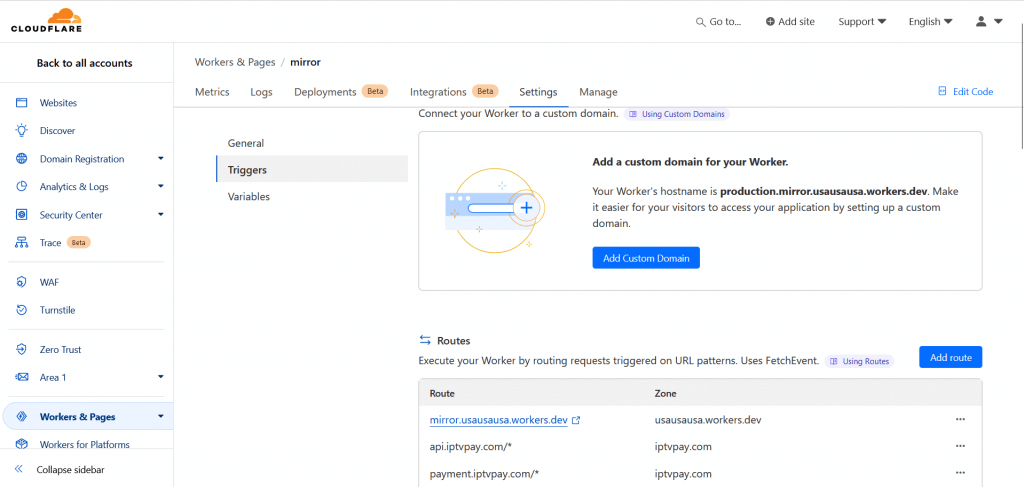 Custom domain API