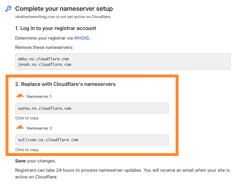 Cloudflare Nameservers